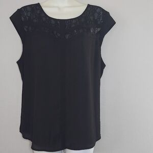 Candie's Black Cap Sleeve Blouse